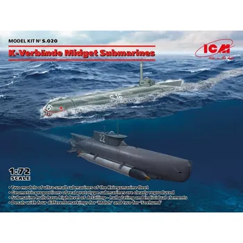 Plastikový model ICM 1/72 K-Verbände Midget Submarines (2 pcs.)