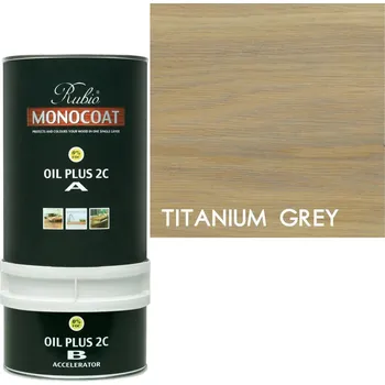 Olej na dřevo Rubio Monocoat Oil Plus 2C TITANIUM GREY 390 ml