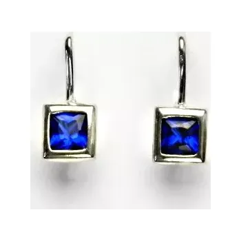 Náušnice Stříbrné náušnice spinely - NK1030 (Stříbrné náušnice se spinely 4x4 mm)