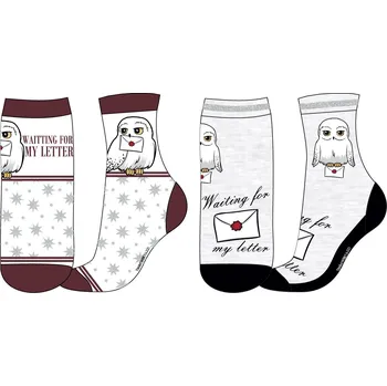 DOVOZ EU DÍVČÍ PONOŽKY HARRY POTTER SOVA HEDVIKA SADA 2 KS Velikost: 23/26