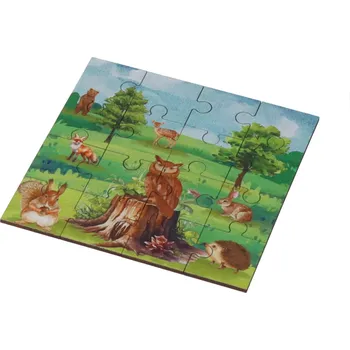 Dřevěná hračka ČistéDřevo Dřevěné puzzle - lesní zvířátka