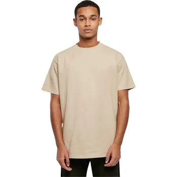 Pánské tričko Teplé pánské bavlněné oversize triko Urban Classics Barva: Písková, Velikost: L