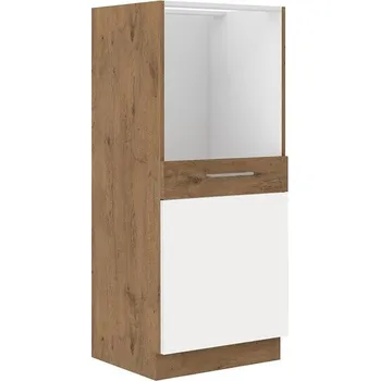 Kuchyňská skříňka Kuchyňská skříňka pod troubu Woodline 60 DP-145 1F BB, Barva: Dub lancelot / bíly lesk MIRJAN 5902928945720