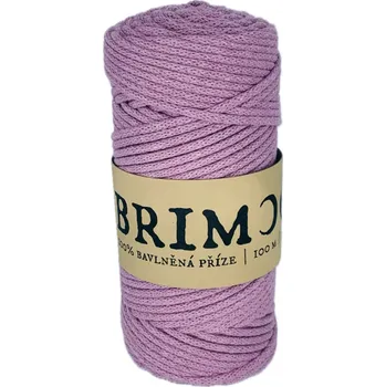 Příze Brimoon premium bavlněná šňůra 3mm - Starorůžová