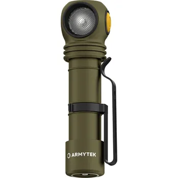 Svítilna ArmyTek Wizard C2 Pro Olive White LED kapesní svítilna, s klipem na opasek, napájeno akumulátorem, 2500 lm, 115 g