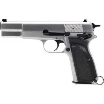 Airsoftová zbraň WE Airsoftová pistole Hi-Power MK3 - celokov, GBB, stříbrná