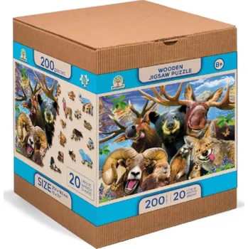 Dřevěné Puzzle V lese M, 200 dílků