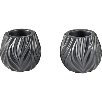 Svícen Morsø Stojánek na čajovou svíčku flame (sada 2 ks) black