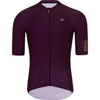 cyklistický dres HOLOKOLO Cyklistický dres s krátkým rukávem - VICTORIOUS GOLD - bordó XL