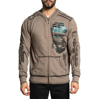 Pánská mikina mikina s kapucí pánské - BRIGHTON - AFFLICTION - A26189-TIBK - XXL