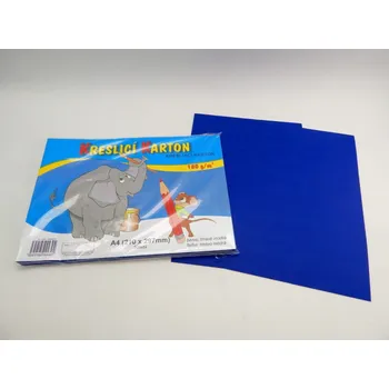Stepa Karton kreslící A4/ 50 ks TM. MODRÝ 180 g/ bal 2149