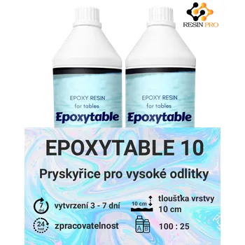 EPOXYTABLE 10 Epoxidová pryskyřice Hmotnost: 1.25 kg