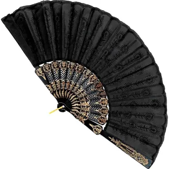 Černý vějíř krajkový