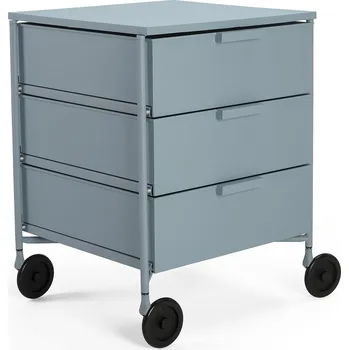 Zásuvkový kontejner Kancelářský kontejner MOBIL MAT 3 s kolečky, více barev - Kartell Barva: matná modrá