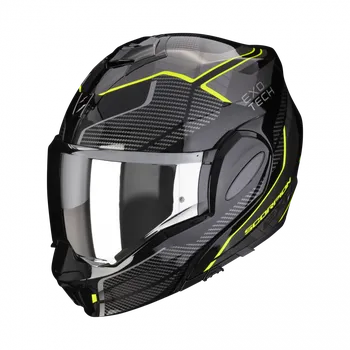 Helma na motorku Scorpion Exo Tech Evo Animo černá/neonová žlutá