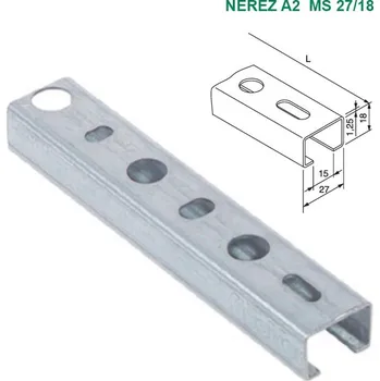 Stavební profil A2 Montážní profil MS 27/18/1,20mm L=2m