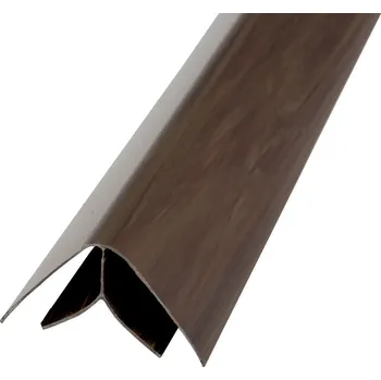 Eco Obkládací lišta, plastová, tmavé dřevo, 35 × 35 × 3000 mm DA11104