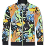 Chlapecká mikina - KUGO EM9321, tmavě modrá / signální zipy Barva: Modrá tmavě, Velikost: 110