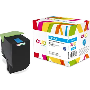 OWA Armor toner kompatibilní s LEXMARK 71B20C0, 2300st, modrá/cyan K18121OW