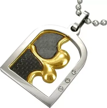 Přívěsek Ocelový přívěsek FIRST KISS se zirkony