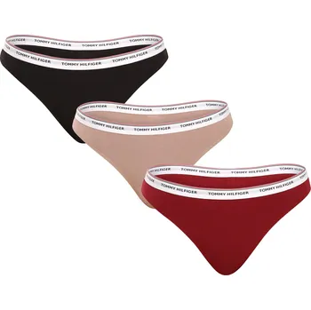 Kalhotky 3PACK dámská tanga Tommy Hilfiger vícebarevná (UW0UW04894 0R3) XS