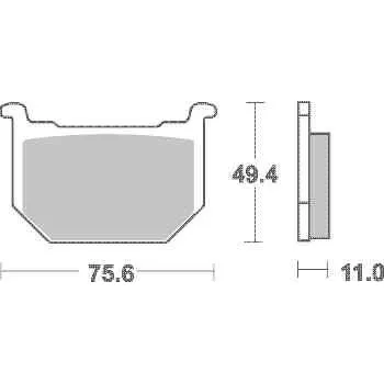 Brzda pro motocykl Brzdové destičky TRW Lucas přední SUZUKI GN 250 All rok 86-97