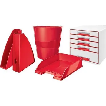 Leitz Odkladač Wow, červená, plast, LEITZ 52263026 469268