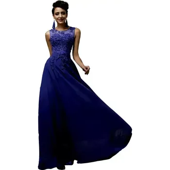 Dámské šaty GRACE KARIN luxusní ŠATY dlouhé GK 7555-6 modrá S/36