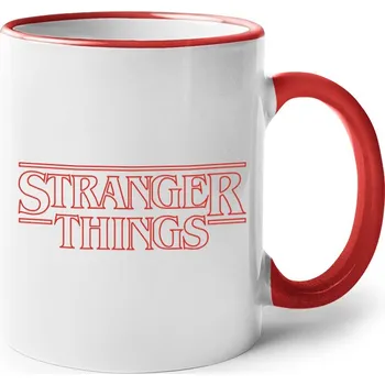 Keramický hrnek Stranger Things, Barva Červená, Velikost 330 ml, Canvas Keramický hrnek s barevným uchem Bezvatriko.cz 0607 - 1xS