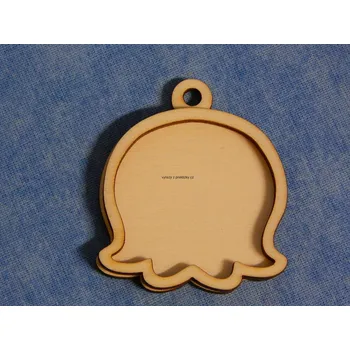 Překližka Výřez z překližky, K41, SADA-KVĚT ZVONEK, 3x2,5cm, 1ks