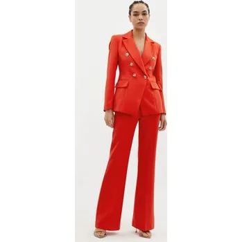 Dámské kalhoty Maryley Kalhoty z materiálu 24EB587/43FI Červená Relaxed Fit S