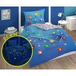DETEXPOL Povlečení Telefon blue svítící Bavlna, 140/200, 70/80 cm