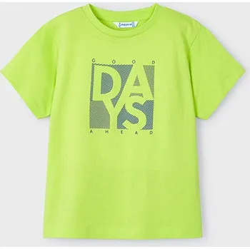 Dětská móda Chlapecké triko Mayoral krátký rukáv 170 zelené, modré, neon, bilé barva: neon, Rozměr: 122