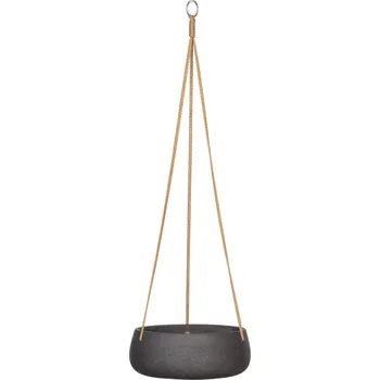 Květináč Eileen Black Washed (Hanging) S - Ø 24 cm / V 9 cm