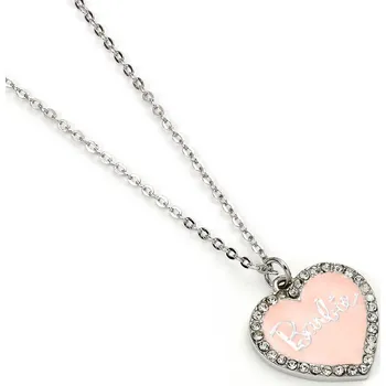 Náhrdelník Náhrdelník s přívěskem Barbie růžové srdce s křišťálem