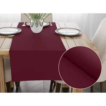 ubrus Dekorační běhoun na stůl BKU-115 Burgundský vínový 20x120 cm