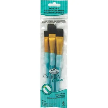 Umělecký štětec Malířské štětce 3ks ,,Black Taklon Wash " Vel.1/2, 3/4,1