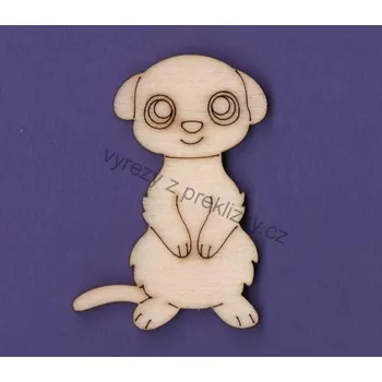 Překližka Výřez z překližky, E69, SURIKATA, 5,1x3,5cm, 1ks