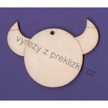 Překližka Výřez z překližky, E35, přívěsek-ZNAK LESNÍ MOUDROSTI, 7,7x5,7cm, 1ks