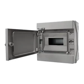 Rozvaděč ELEKTRO-PLAST Rozvaděč RH-8/UV NEO pro fotovoltaiku plast. / IP65 / 1500V DC / 500V AC / 1x8 nástěnný / šedé dveře