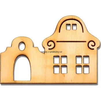 Překližka Výřez z překližky, O19/1, SELSKÝ DOMEČEK I., 4x5,8cm, 1ks