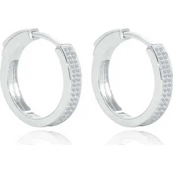 Náušnice Olivie Stříbrné 2cm KRUHY s pojistkou 7275 Ag 925; ≤4,7 g.