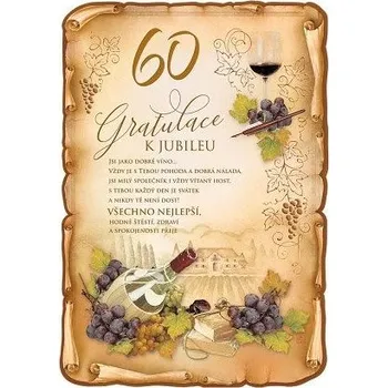 ARGUS Přání k 60. narozeninám 15-8016c60