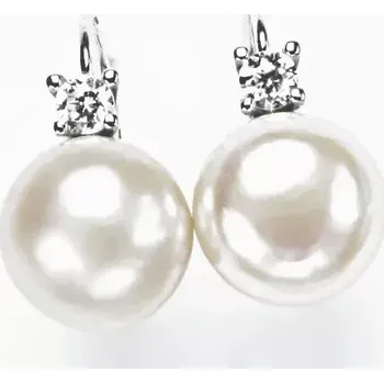 Náušnice Stříbrné náušnice přírodní perla bílá - NK1286 (Stříbrné náušnice s perlou přírodní 12 mm)