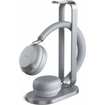 Sluchátka Yealink BH72 with Charging Stand UC Light Gray USB-C/Stereo/ANC/USB-C/BT/Bezdrát/Stand/Šedá BH72ISTANDUCLGRUSBC