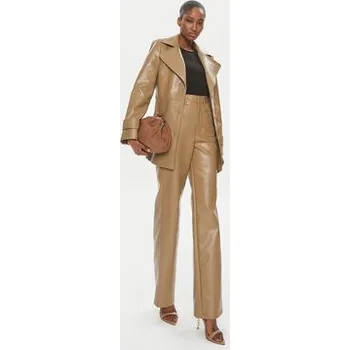 Dámská casual bunda ROTATE Bunda z imitace kůže 1121422512 Hnědá Regular Fit 40