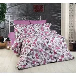 Krepové povlečení Kruhy fialové Velikost: POVLEČENÍ 70x90 + 140x200cm