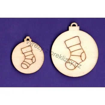 Překližka Výřez z překližky, F03/1, ozdoba, PUNČOCHA-velká, 4,3x5cm, 1ks