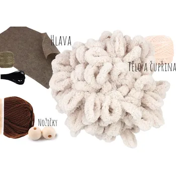 kreativní sada MoVe balíček Sada na výrobu Ovečky - věnce Ovečka - věnce: 10_599 Slonová kost (ivory)