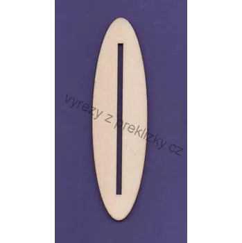 Překližka Výřez z překližky, E36/1, stojánek, OVÁL, 11,5x3,2cm, 1ks